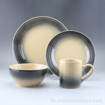 Hot Sale Stock Hotel Round Ceramic -Geschirr Set